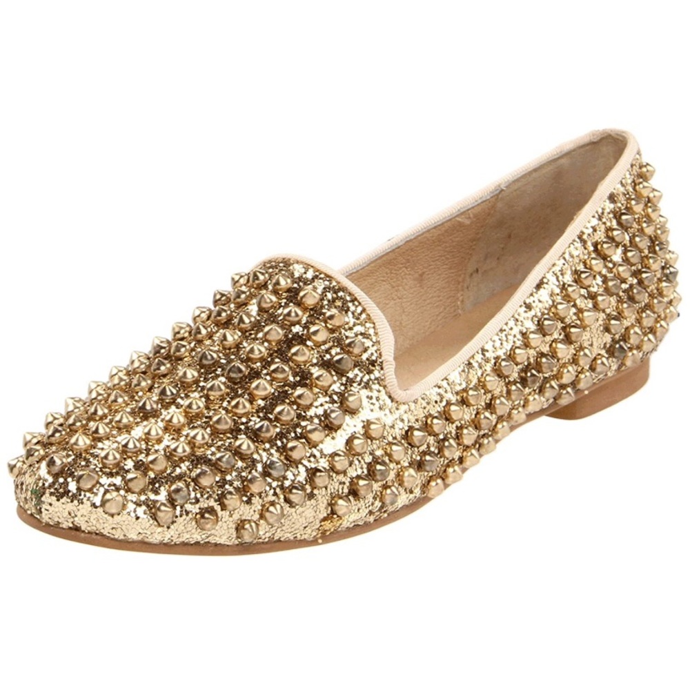 Steve Madden Studlyy gold flats 5.5